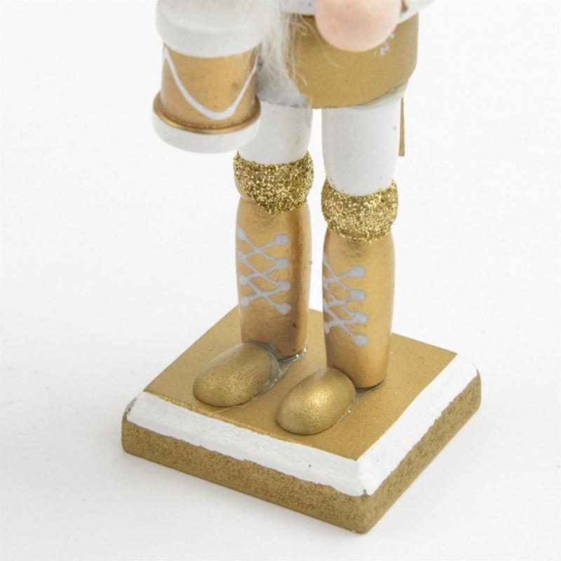 4Pcs Christmas Nutcrackers Ornaments Wooden Nutcrackers Soldier Figures Toy Tree Pendant for Christmas Party Decorations