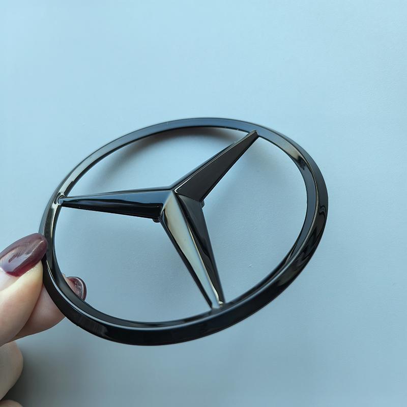 Flat Letters V8 Biturbo 4matic+ Car Emblem for Mercedes Benz AMG C43 C63 C63S W204 W205 C205 S205 W206 Fender Rear Star Sticker STUVW1