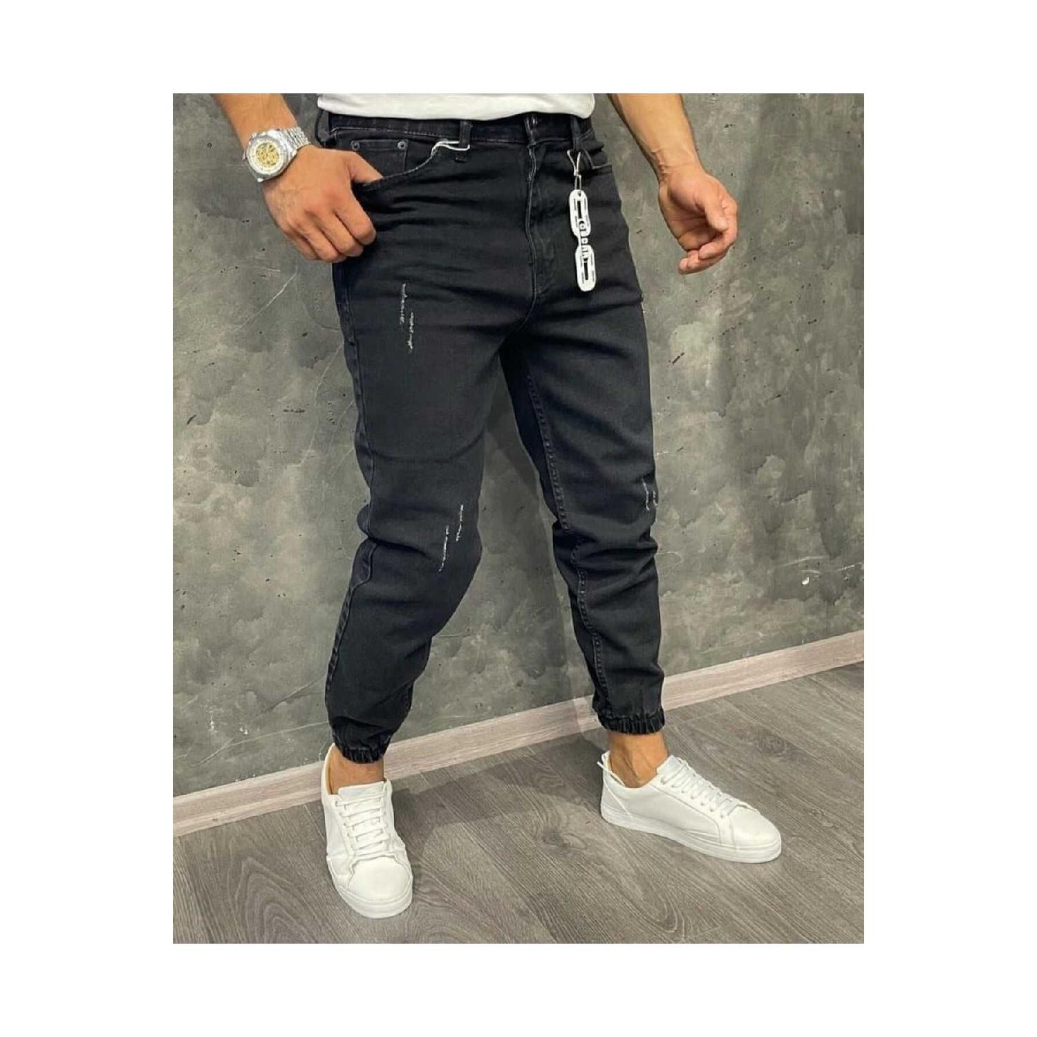 

Мужские джинсы с эластичными манжетами, джинсы Boyfiren. Bebe серый