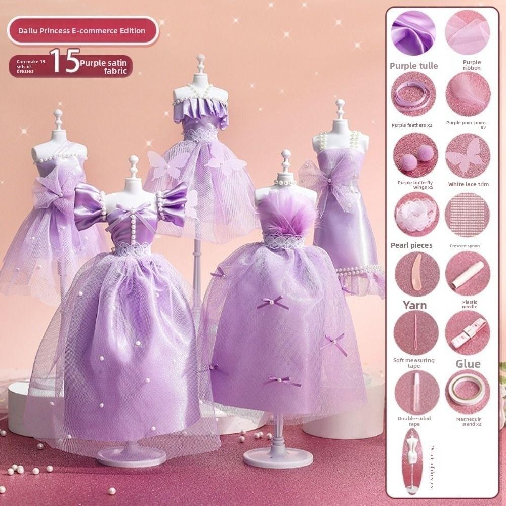 Handmade DIY Doll's Clothes Kit Skirt Doll's Dress Material  Doll Accessories