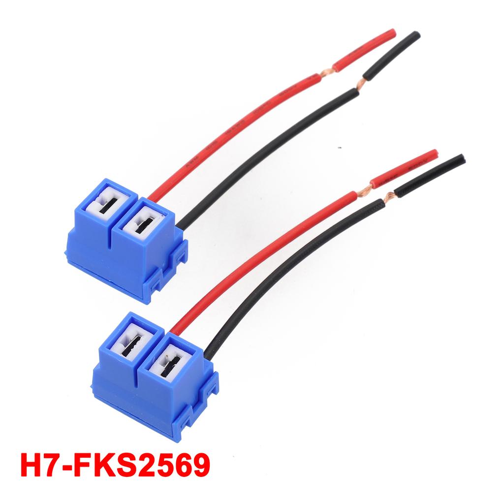 2 Pieces Auto Car Bulb Sockets H Connector H7 Socket
