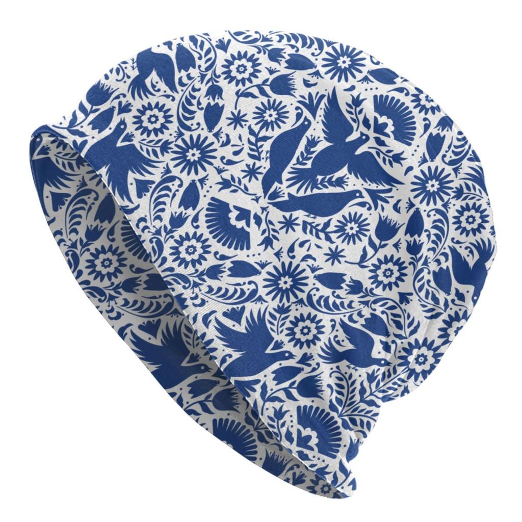 Custom Mexican Flower Skullies Beanies Caps Unisex Winter Warm Knitting Hat Women Unisex Cool Adult Bonnet Hats Outdoor Ski Cap