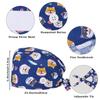 Unisex Cartoon Printing Scrub Cap Adjustable Buckle Print Design Lab Scrub Hat Breathable Soft Pure Healthcare Hats Pet Hospital