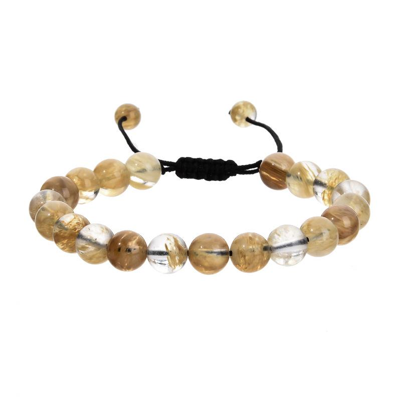 Leisure and Fashion Series Hand Chain Natural Stone Jade Mix and Match Weaving Bracelet Ornaments Gift