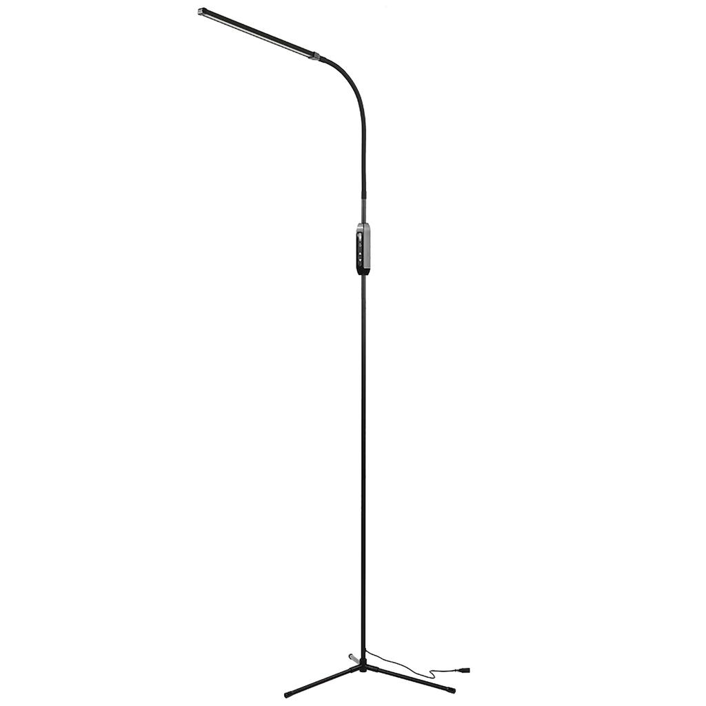 12W Black Floor Light Modern LED Remote Control 3?Fork Base Floor Light 110?240VUS Plug