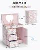 Vlando Musical Jewelry Box with Large Perfect for Ballet or Princesses Mirror, Capacity, 3-Drawer, Daughters, Recitals,