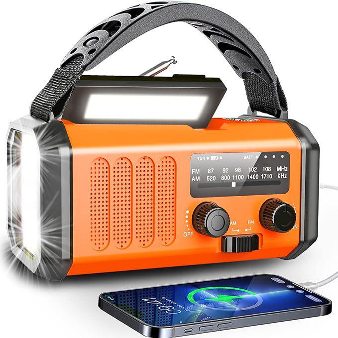 Hand-Crank Solar Radio with Reading Light - Portable Disaster Preparedness Emergency Tool