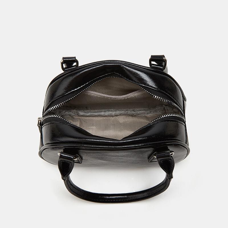 New Trend Handbag Retro Small Satchel Crossbody Bowling Bag Women's Underarm Bag Shell Bag