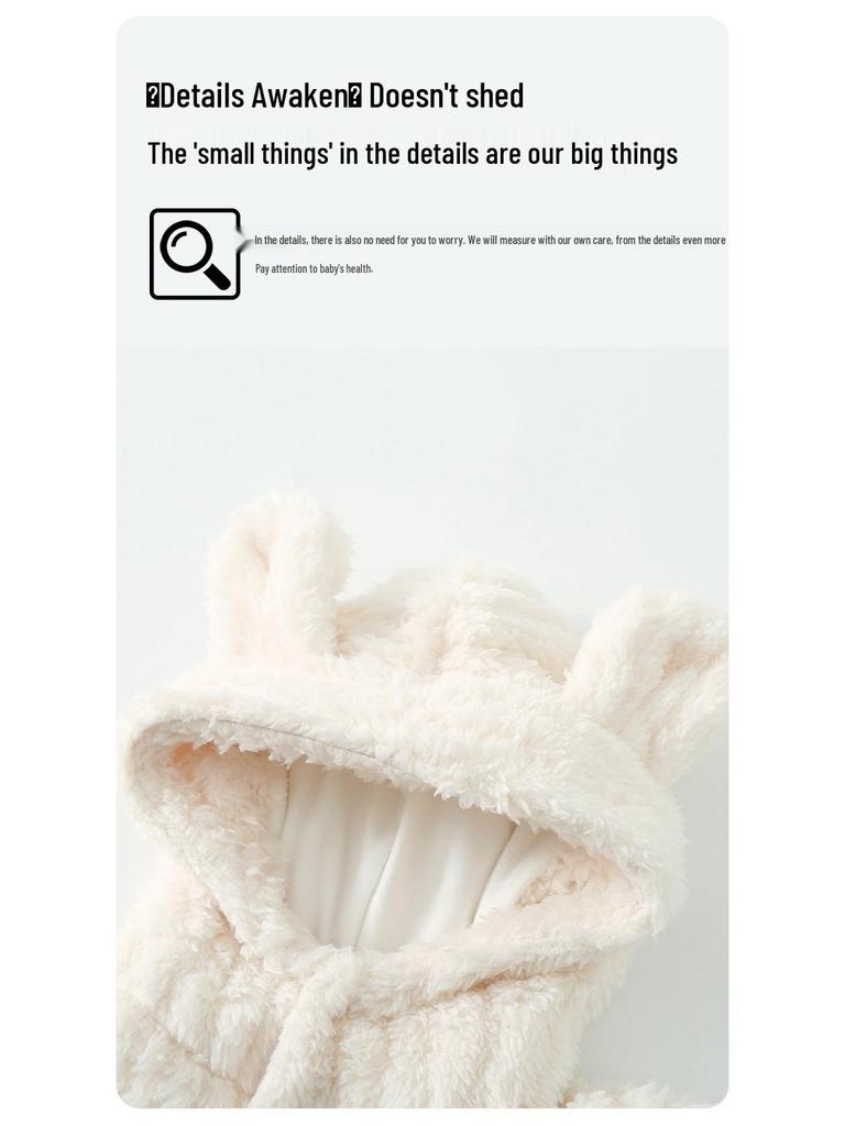 Baby Ear Protection Hat - Autumn/Winter Fleece-Lined Cape, One-Piece, Warm & Cute Newborn Infant Hat