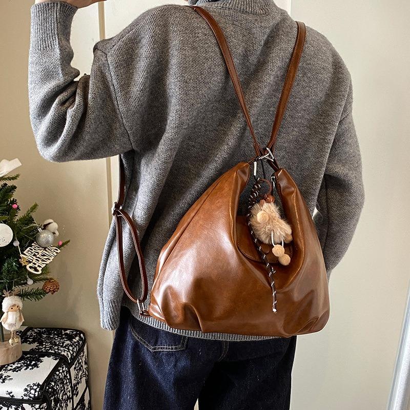Three-purpose Bag Women's New Winter High-end Shoulder Bag Large-capacity Tote Bag Crossbody Backpack
