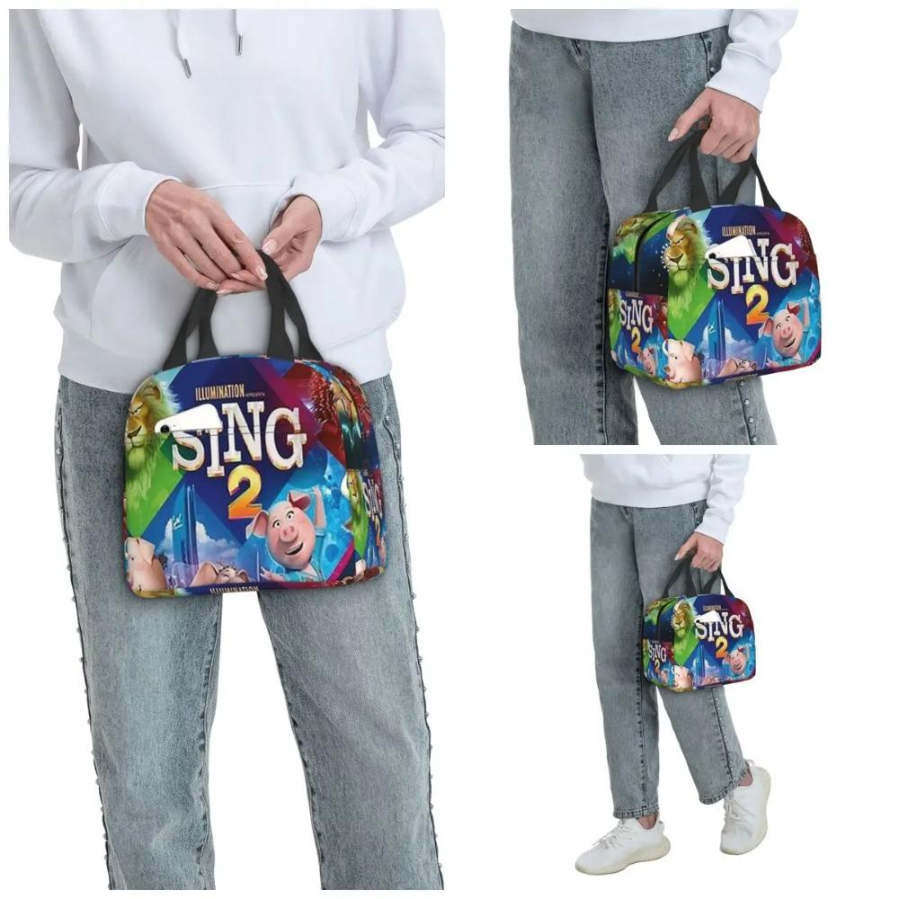 Movie Sing Insulated Lunch Bag for Women Office Cooler Thermal Food Box Tote Leakproof Lunch Boxes Container