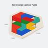 Hexagonal Wooden Geometric Puzzle Blocks for Kids 