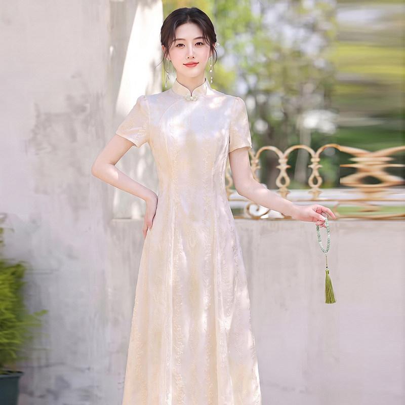 Aodai national style new Chinese daily Suzhou cheongsam improved young 1011 new women's high-end dress summer