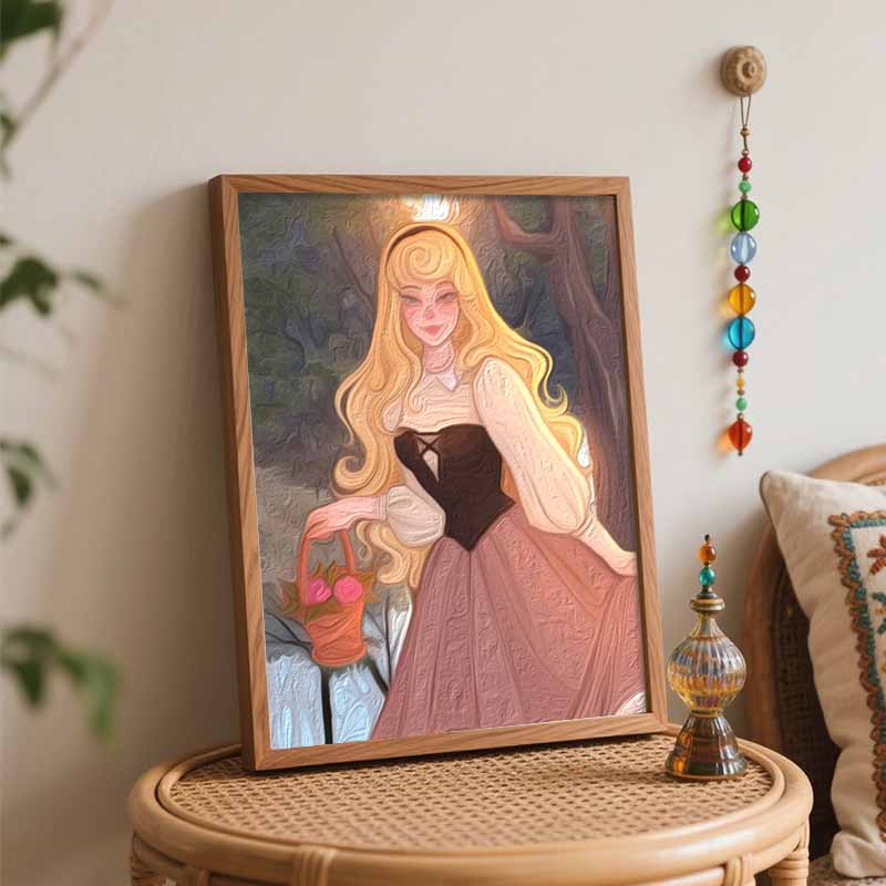 Disney Princess Aurora Digital Oil Painting Art Kit DIY Handmade Home Decoration Gift