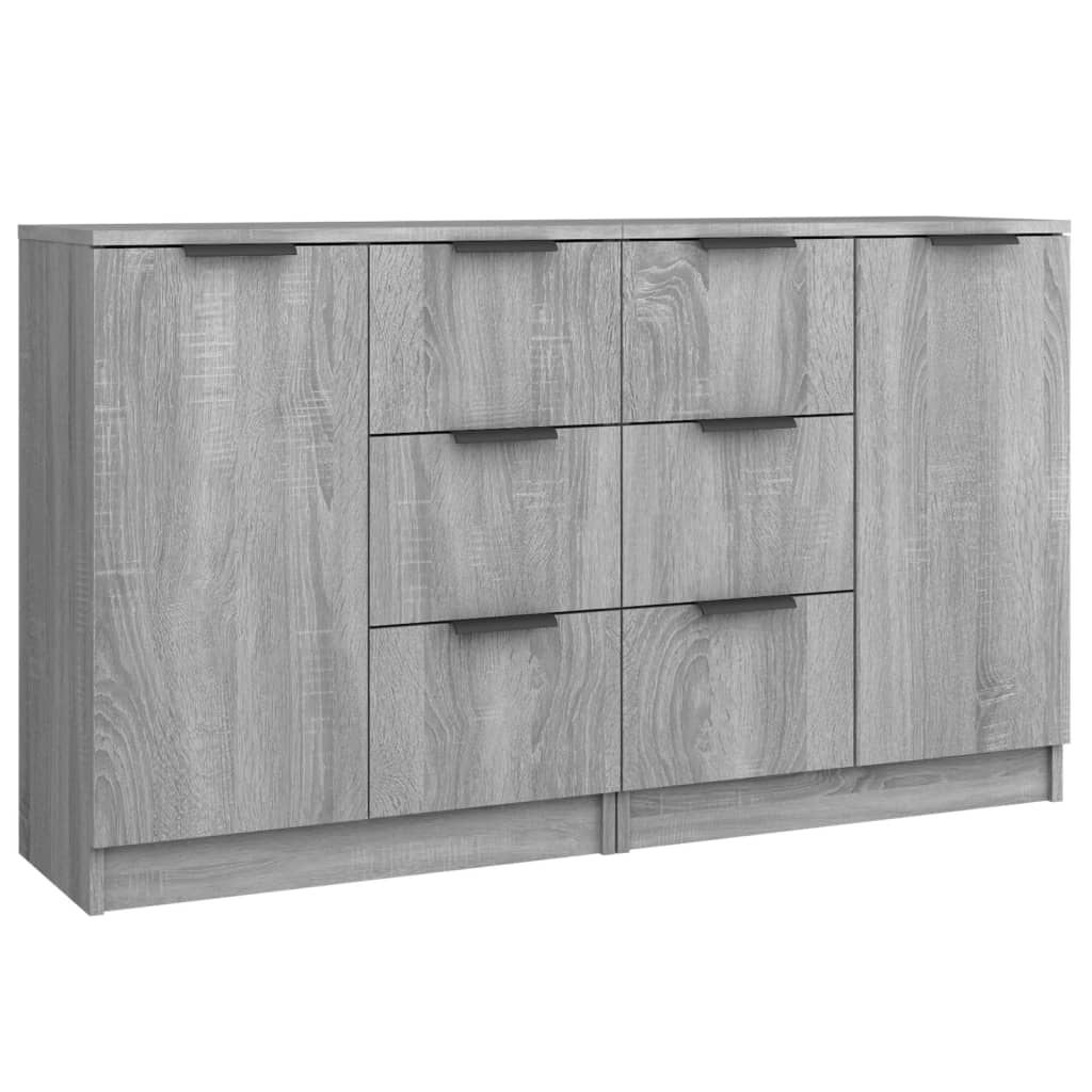 Sideboards 2 pcs Grey Sonoma 60x30x70 cm Engineered Wood