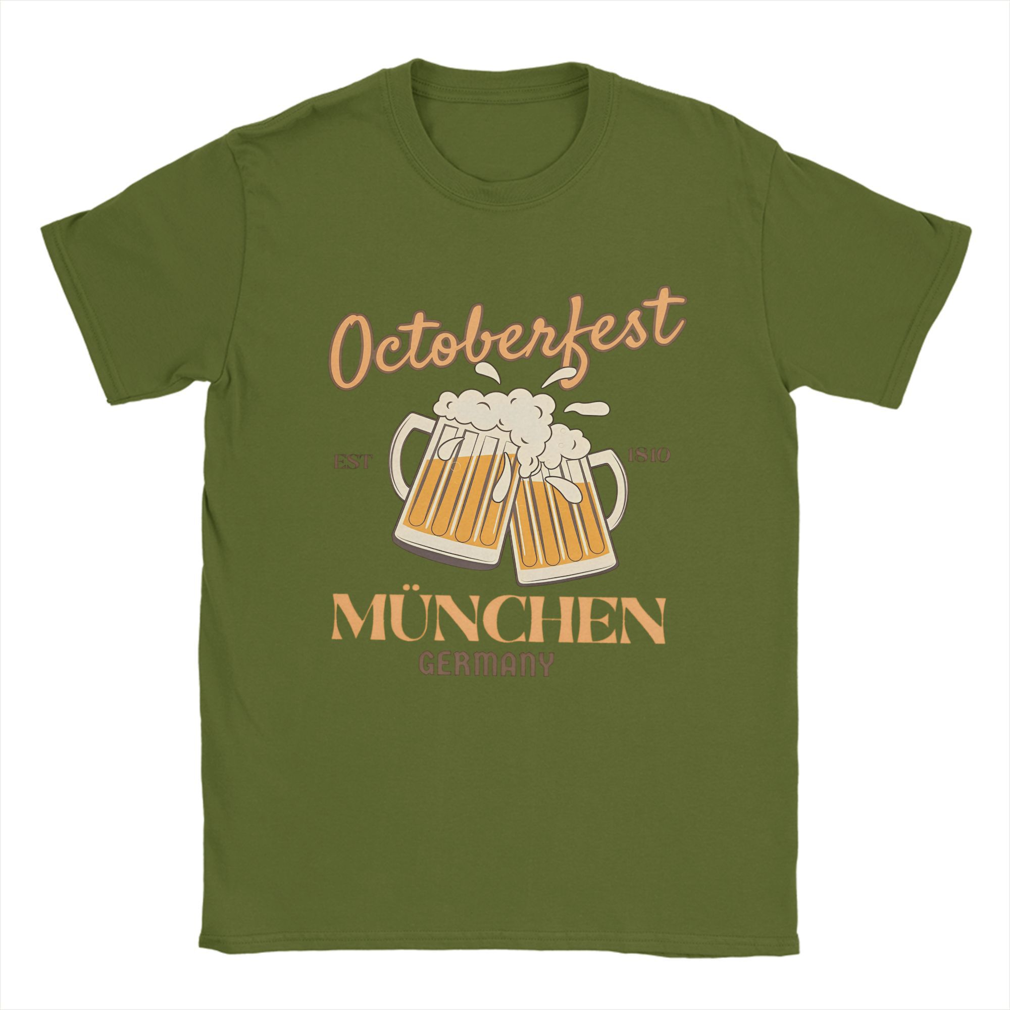 

Munich Oktoberfest T Shirts Men 100% Cotton Leisure T-Shirts Round Neck Tee Shirt Short Sleeve Tops 6XL 3XL
