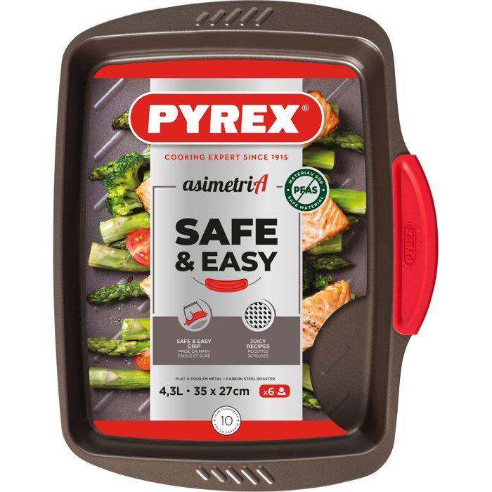 Plat a four - PYREX - 1452053 - Rectangulaire - En acier - 35 x 27 cm