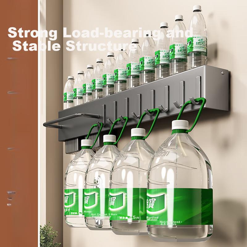 Kitchen Knife Wall-Mounted Multifunctional Knife Holder Storage Rack, No Drilling Required, Chopstick Cage Integrated Storage Rack, Chopstick Tube