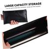 EXCEART PU Leather 2-Piece Zippered Money Bag Wallet Pouch for Coins, Checks, Cosmetics, and Cash Organizer, 28x6x0.4 Inches