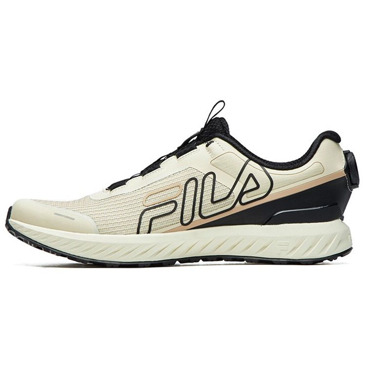 Fila Athletics Trend Fabric Synthetic Leather Low Top Running Shoes Men Sneakers Beige A12M112204FAG