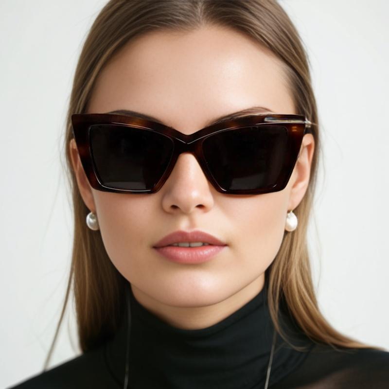 New Vintage Square Sunglasses Women Men Rectangle Sun Glasses Cat Eye Female Eyewear for Male Female Eyeglasses