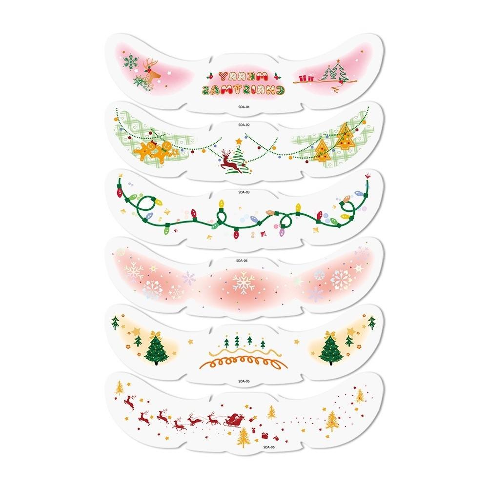 Sweet Style Face Tattoos Waterproof Scrapbook Stickers Realistic Stickers Holiday Events