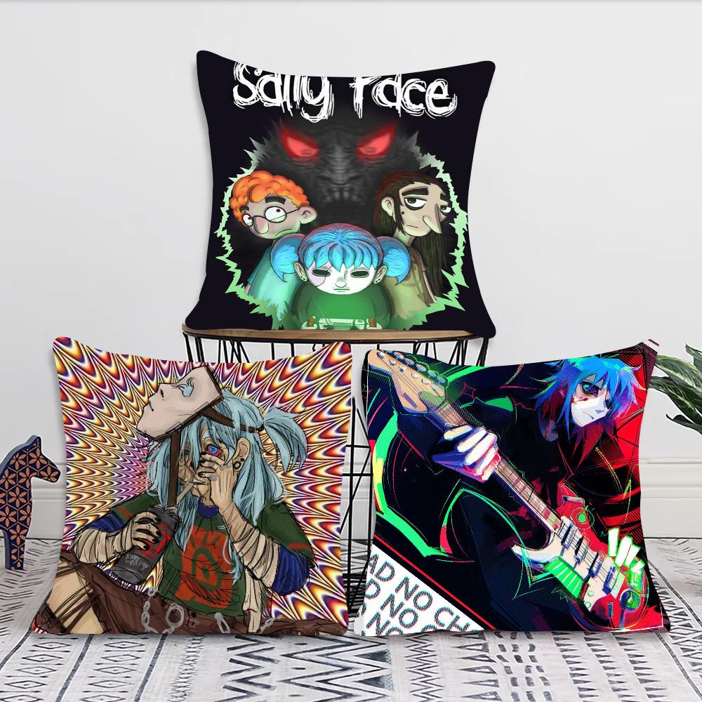 Game Sally Face Pillow Case Square Pillow Bedroom Sofa Leisure Comfort Cushion Car Living Room Home Decoration