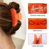 Halloween Themed Hair Clip High Elasticity Spring Claw Translucent Jelly Texture Shark Clip Colorful Clamp Pumpkin-Bat Design Back Head Claw