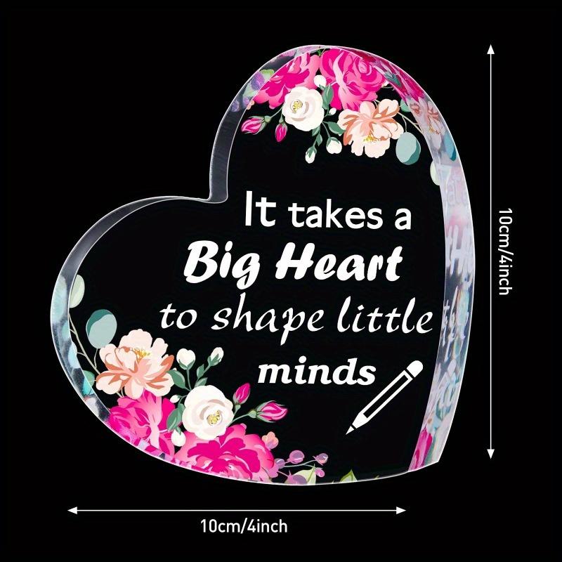 Heart Acrylic Teacher Gift - Versatile Souvenir for Graduation & Retirement Celebrations