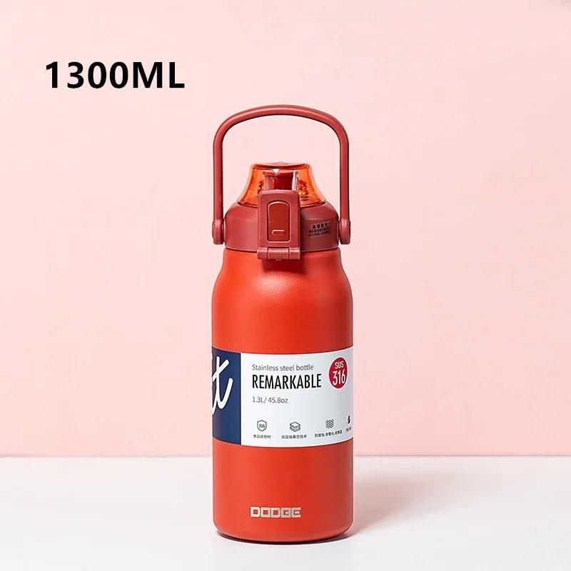 1300ML Thermal Water Bottle Stainless Steel Vacuum Flask Portable Thermos Cup Cold and Hot Insulated Cup Travel Sport Water Cups