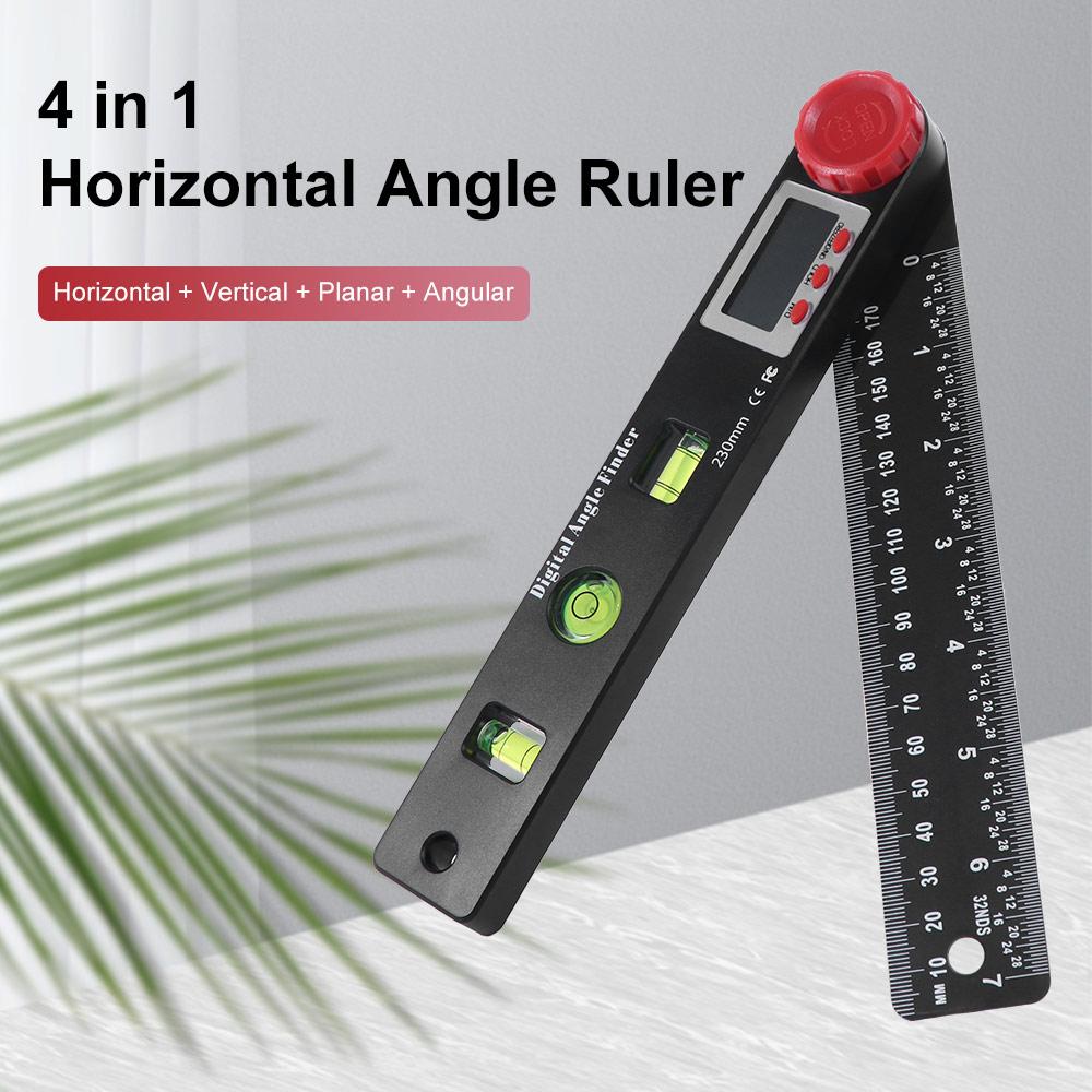 230mm 4 in 1 Digital Angle Finder 0-999.95° Measuring Angle Ruler  Angle Measuring Tool