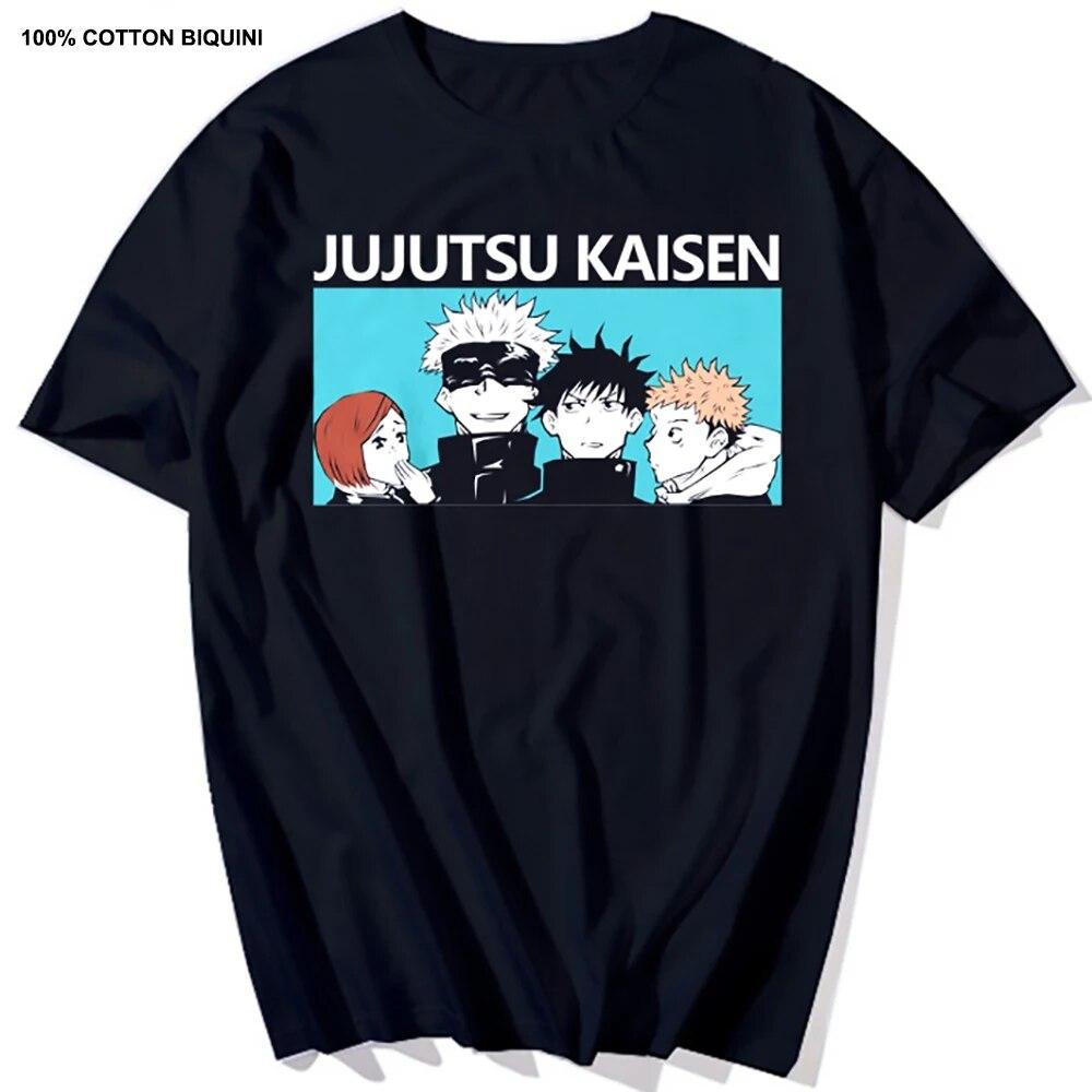 Harajuku Unisex's Tshirt Jujutsu Kaisen Printed Short Sleeve T Shirt Cool Cartoon Anime Casual T-shirt Kawaii Male Streetwear Tops