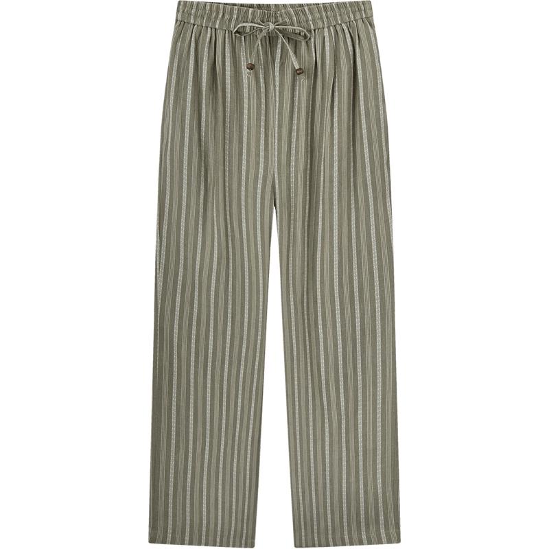 EICHITOO Women s Striped Loose Wide-Leg Casual Pants L