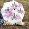 1PC Unicorn Rainbow Umbrella-8-Rib Reinforced Portable Folding Travel Suitable for All Seasons Outdoor Daily Use-Z0468