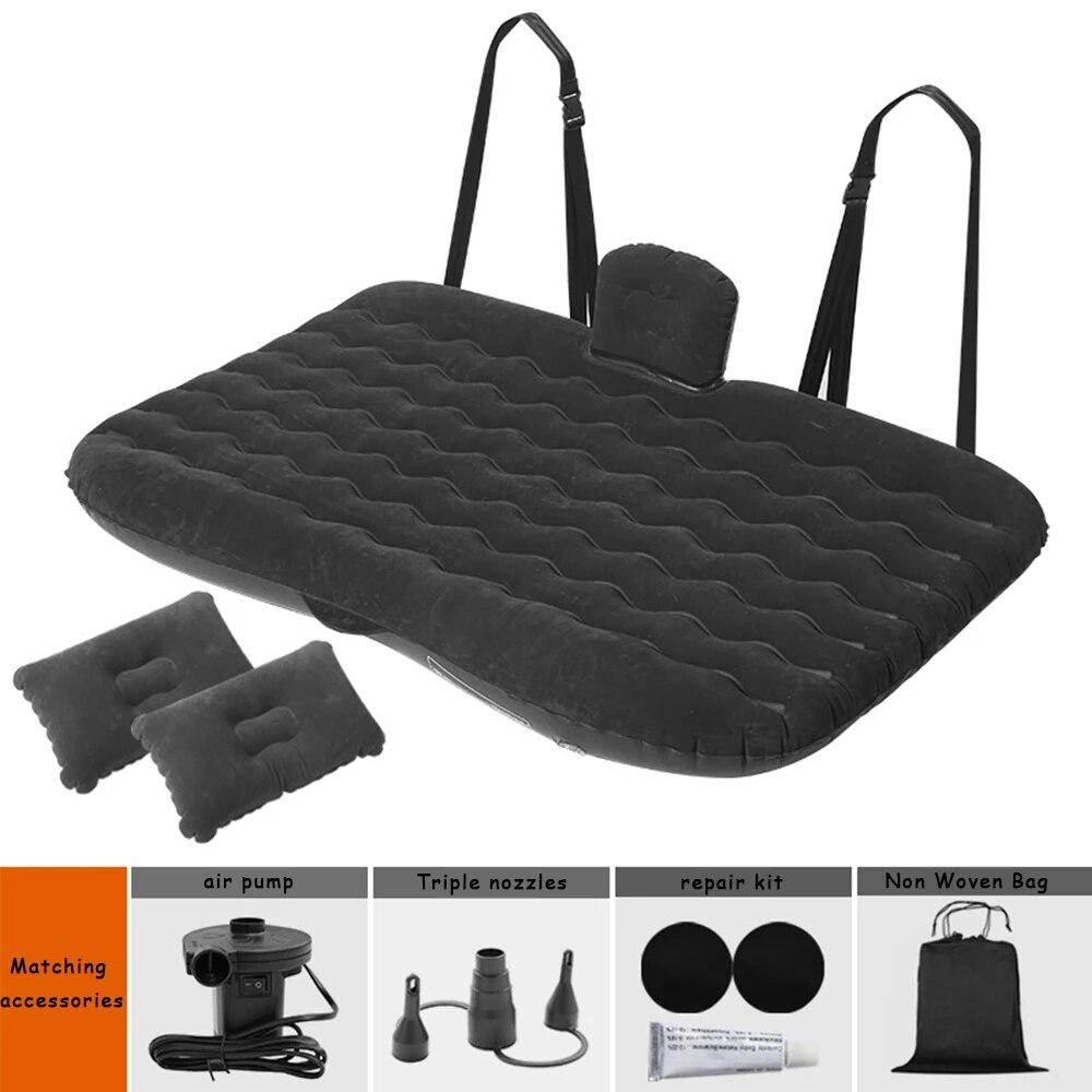 1 set pat gonflabil universal de călătorie pentru mașină 80x130cm saltea pentru portbagaj pentru scaunul din spate automat pernă de aer pentru călătorie, camping, ieșire în familie