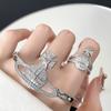 Luxe Romantisch Diamant Zirconium Saturnus Open Armband Temperament Persoonlijkheid Planeet Elegante Zoete Armband