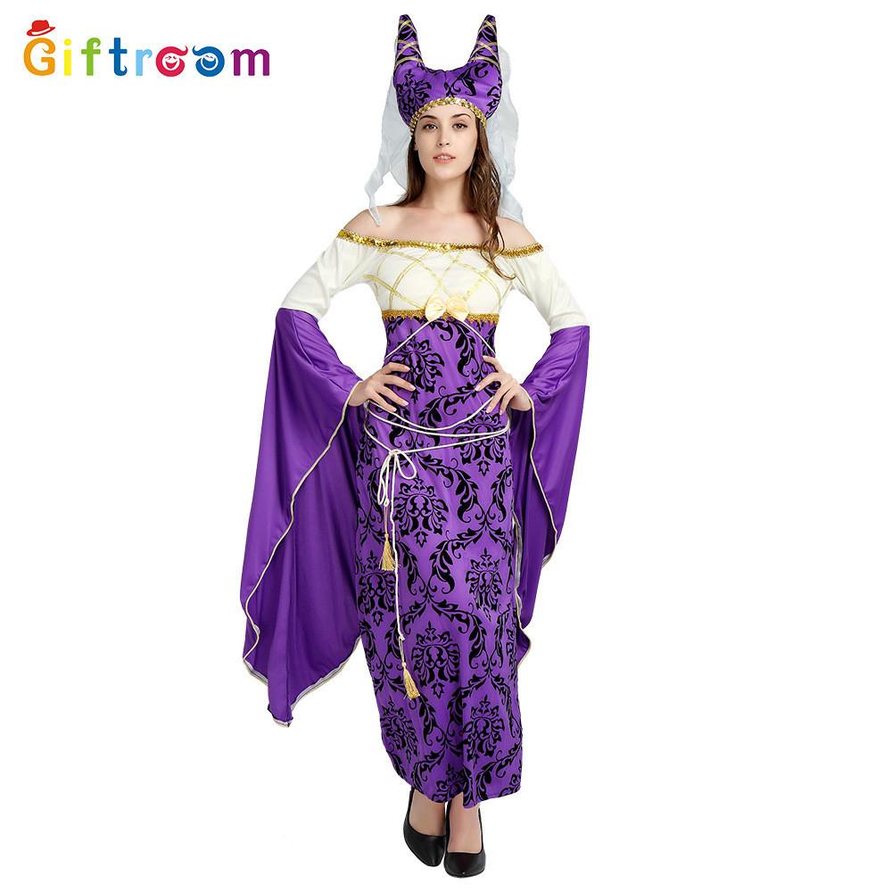 

Stunning Strapless Purple Dress For Halloween Celebration And Stage Performance Costumes