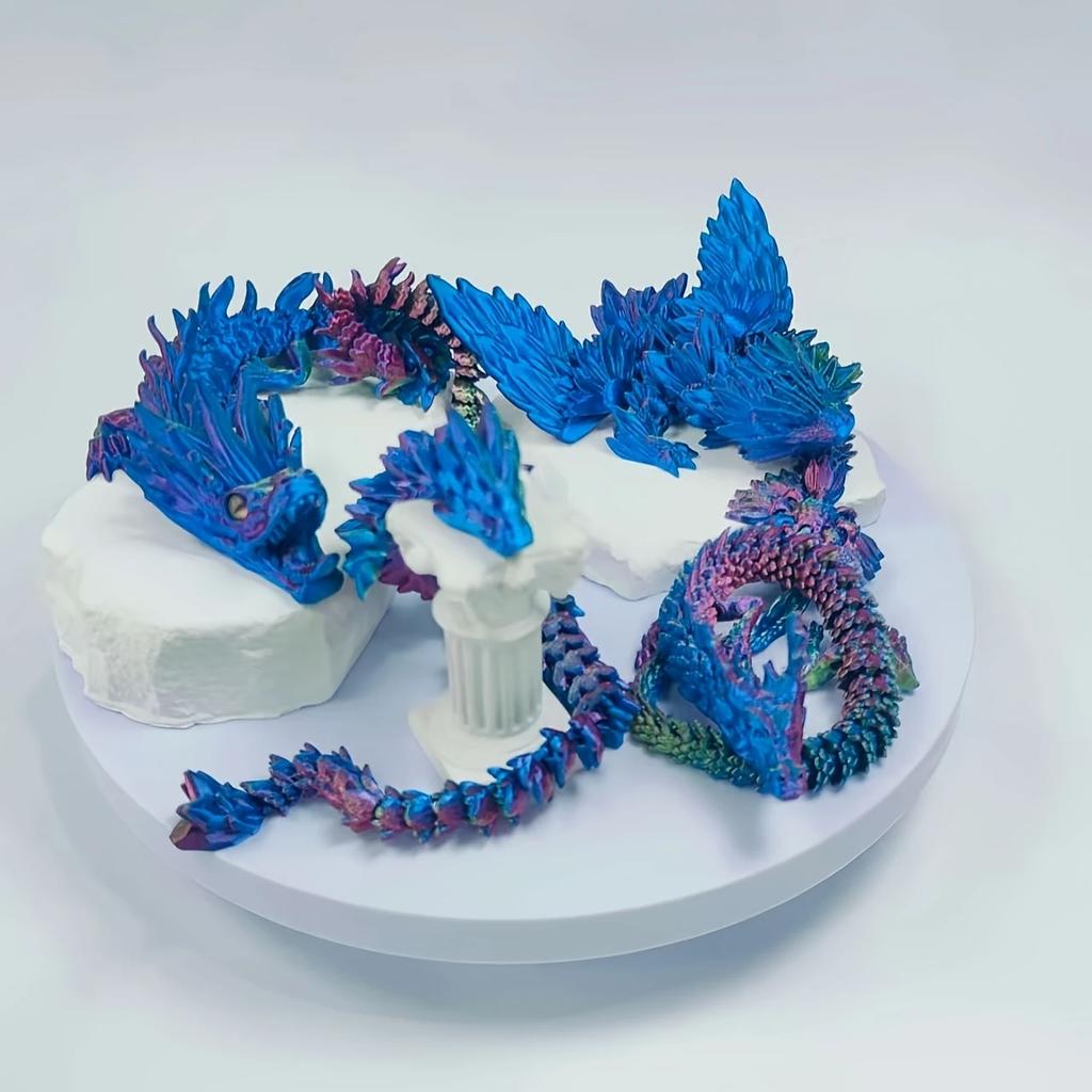 New Of Articulated 3D Printed Random Dragon With 1Pc Dragon Egg- Flexibly Joints For Dynamic Display - Ideal For Home & Office