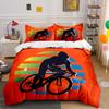 Cyclist Silhouette Art Print Bedding Duvet Cover Set Duvet Cover Pillowcases  (1*Duvet Cover 2*Pillowcases, without duvet insert)