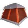 Family Tent for 6 Persons Grey and Orange Waterproof