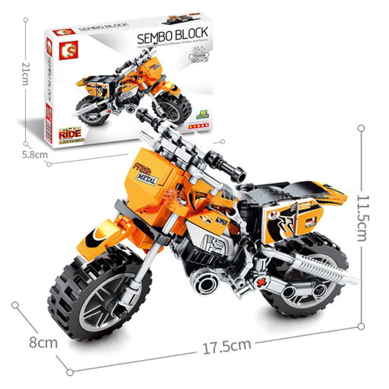 Lego Motocross Bausteine Spielzeug Kinder Pädagogisches Zusammengebautes Offroad-Rennmotorrad Spielzeug