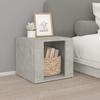 816548 vidaXL Bedside Table Concrete Grey 41x40x36 Cm Engineered Wood