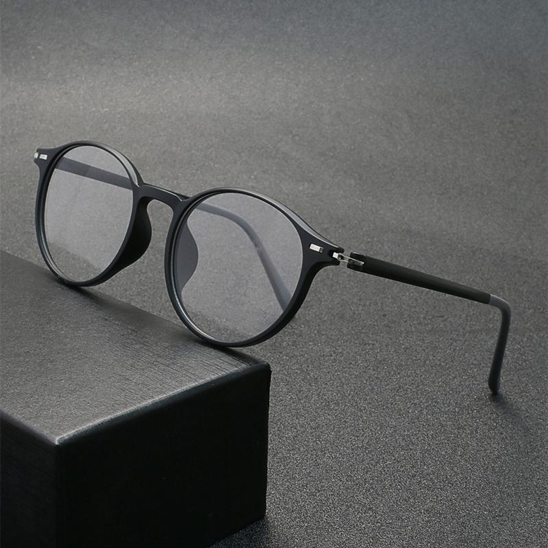 TR90 Oval Frame Glasses Lightweight Anti Blue Light Protection Unisex Classic Retro Spectacles for Men Women