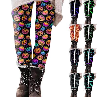 Women's Fashion Halloween Printed Stretch Leggings Casual Home Pants
