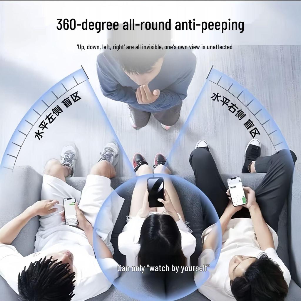 Apple 15 Pro Max Tempered Privacy & Anti-Blue Light Screen Protector for iPhone Models 13, 14 Pro, 16 Plus, and 12/17.