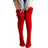 Fashion Women's Long Sock Woolen Foot Warmer Stockings Autumn and Winter Solid Color Knee-high Long Socks Casual Stacked Stockings