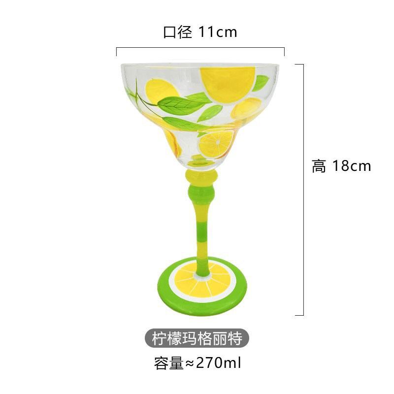 Hand Painted Margarita Glass  Moroccan Collection Glassware Unique Decorative Margarita Glasses Kitchen Table Décor