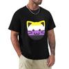 Nonbinary Pride Cat TShirt Funny Tshirt Custom Tshirts Mens Designer Clothes