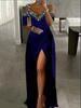 New European and American Style Off-the-Shoulder Women's Evening Dress