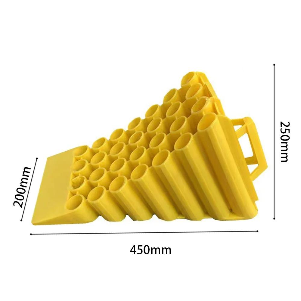 Car Wheel Driveway Ramps Anti-Slip Wheel Chock Portable Heavy Duty Threshold Ramp for Car Trailer Truck Motorcycle Accessories